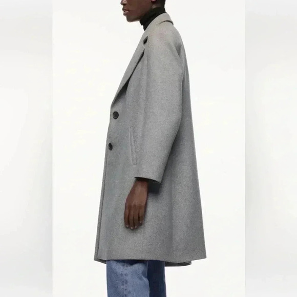 ZARA NEW TWO BUTTON WOOL BLEND COAT GRAY WOMENS SIZE XS JACKET TWO BUTTON - Picture 5 of 12